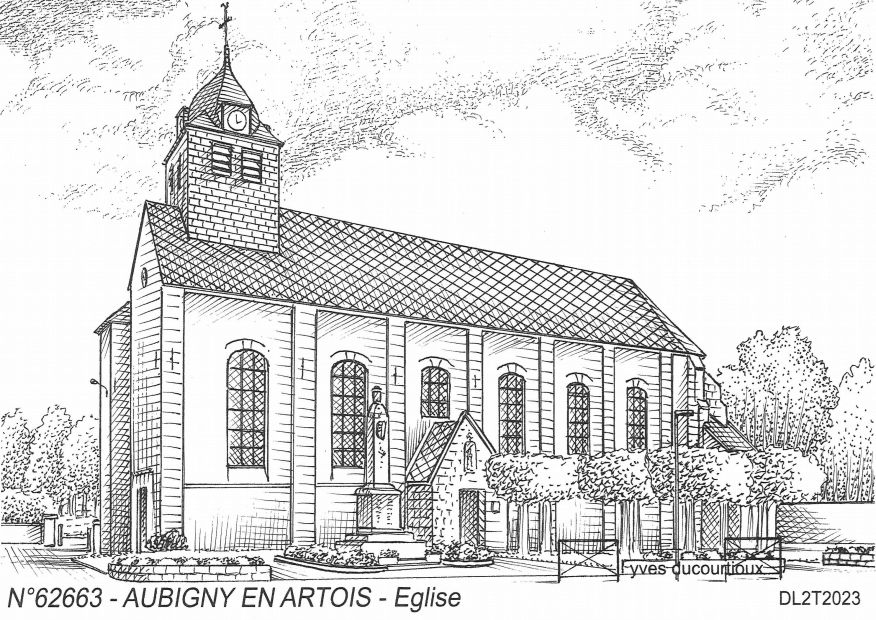 N 62663 - AUBIGNY EN ARTOIS - église